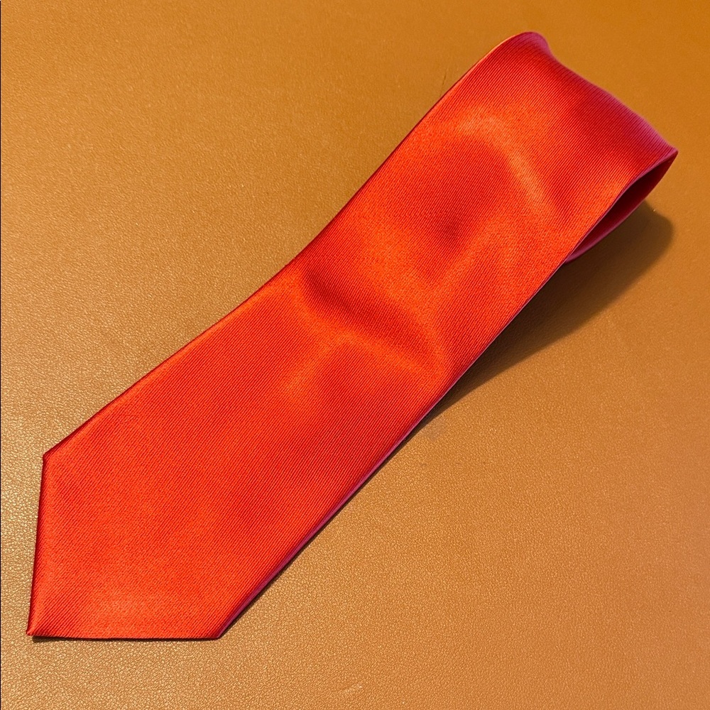 C.C S Vibrant Red Silk Tie